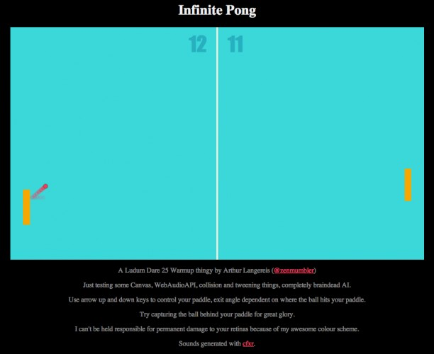 Infinite Pong