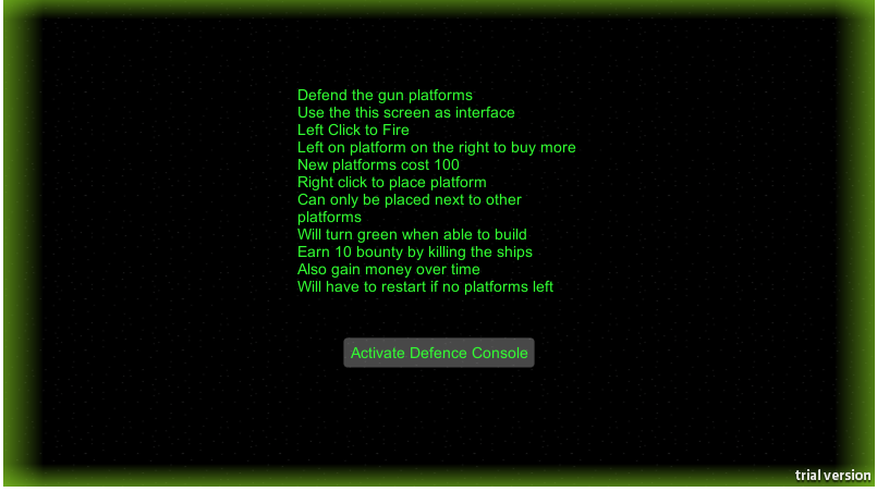 DGPOS: Defend the Gun Platforms via One Screen
