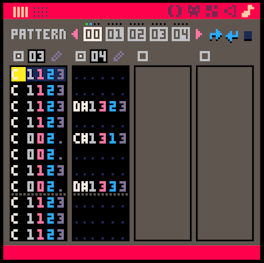tracker in PICO-8