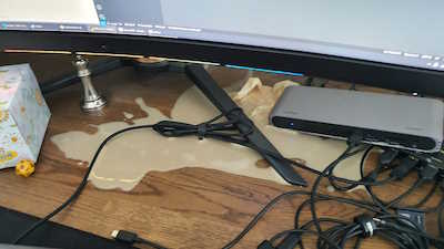 Cappuccino spilled