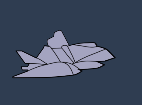 sketch of a space ship for the above mentioned game