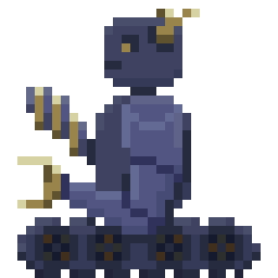 An animated GIF of a pixel-art robot from Meteor Power.