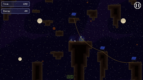 An animated GIF showing gameplay from Meteor Power.