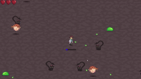 An animated GIF showing the player running around dodging enemy projectiles and attacking with their own.