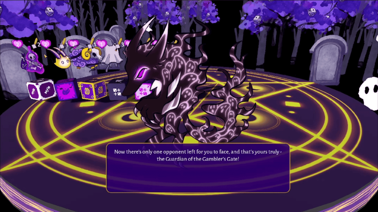 A screenshot showing the boss wolf.