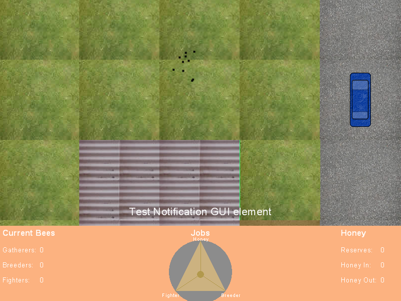 A screenshot of the very first time the game loaded a level
