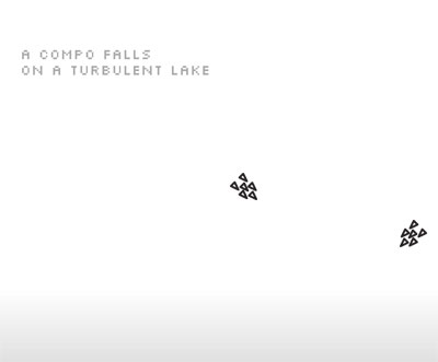 A compo falls into a turbulent lake