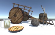 Textured bullet and obstacle models
