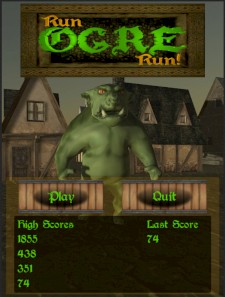 Run OGRE Run - Main menu