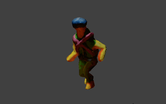 Rigged walking model