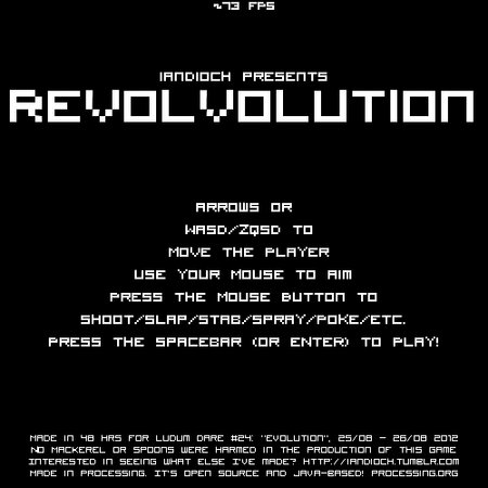 Revolvolution Menu Screen