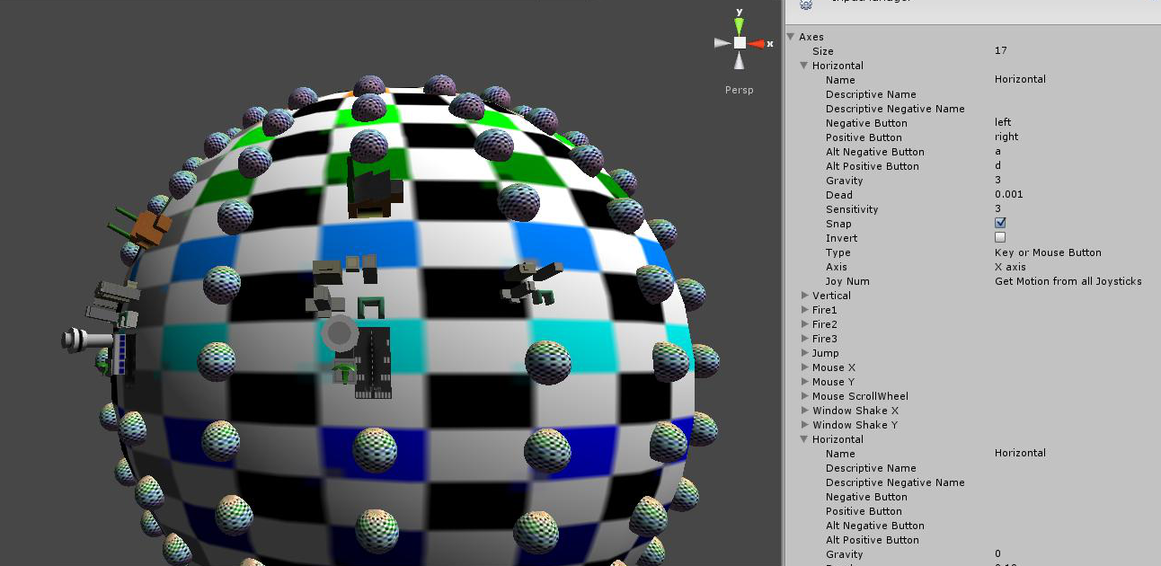 Mapping objects onto a sphere