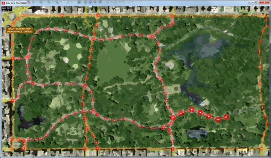 Early screenshot showing the internal map/waypoint editor I had to build for the game