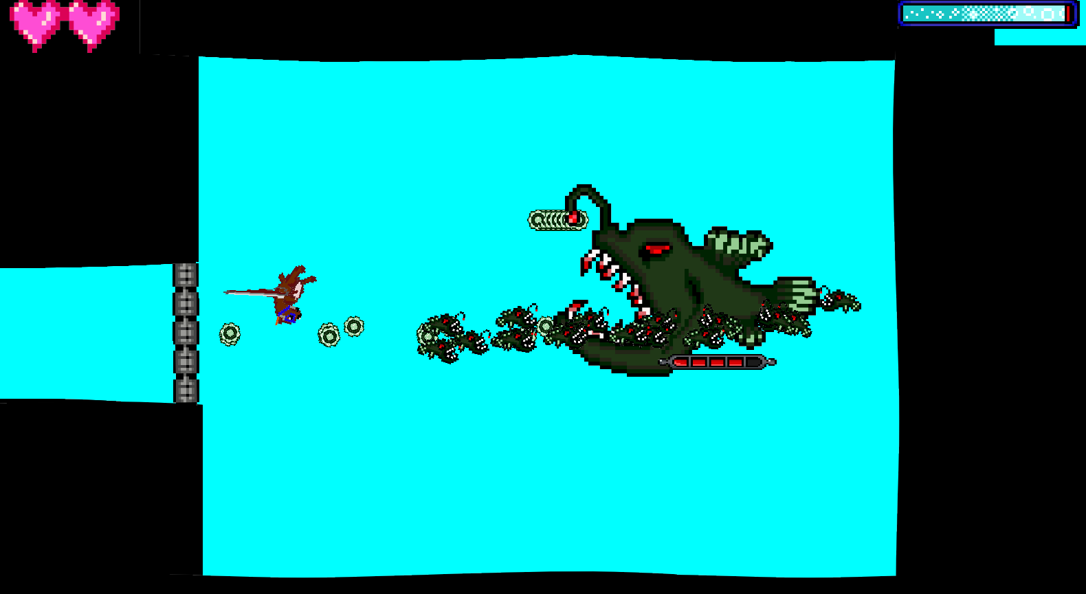 Radfish paralyses you and then his babies feast on you.