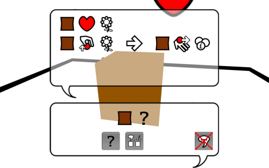 What's up, brown cube? You heart flowers?