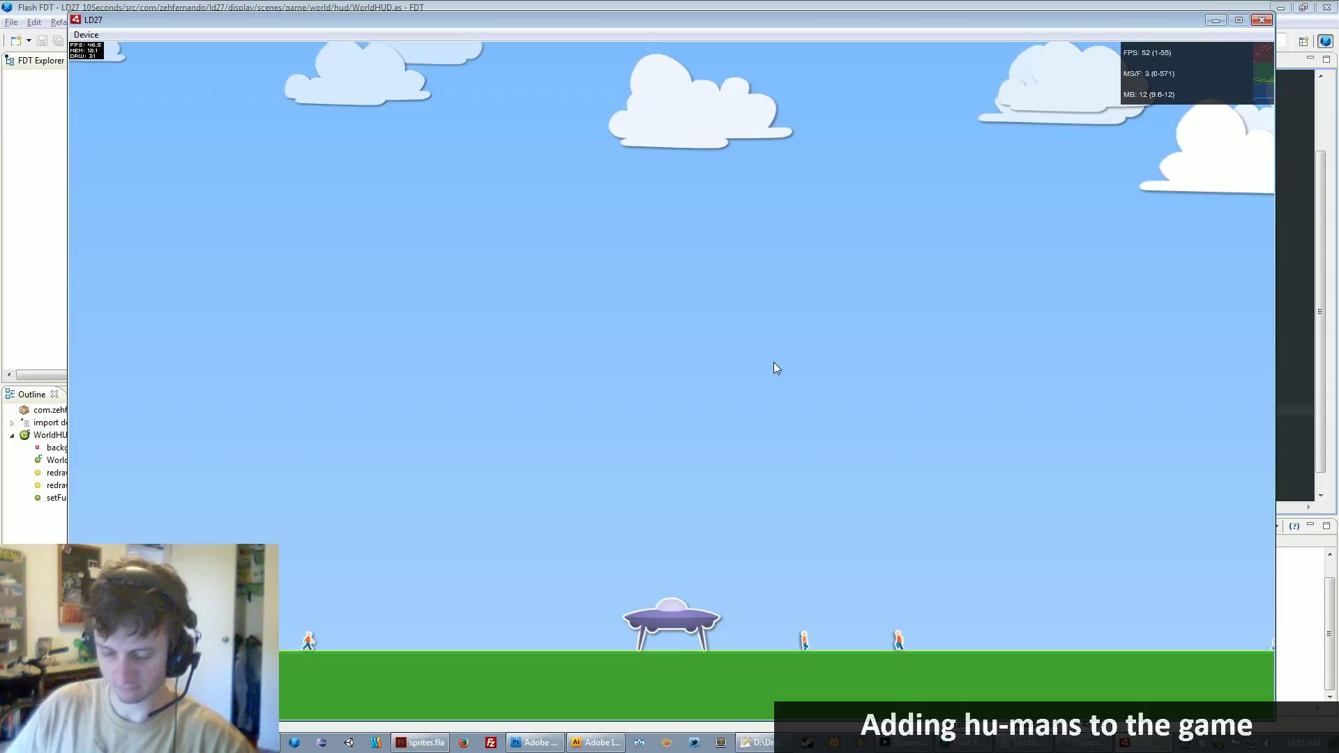 Adding human targets and background art