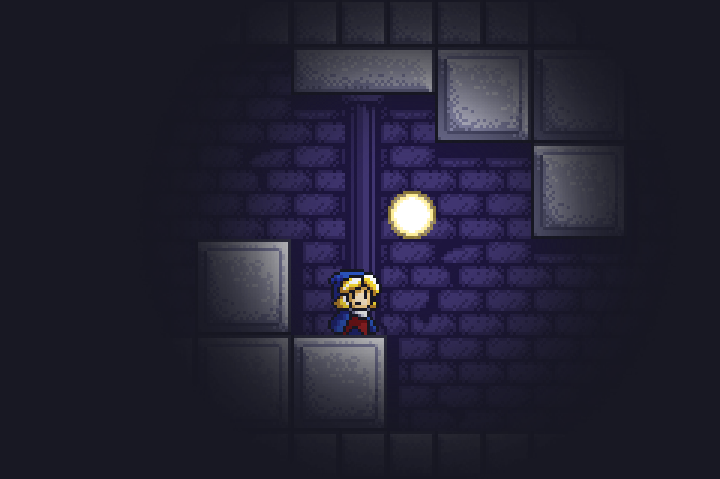 Screenshot from the finished gameplay of the first level of Shine