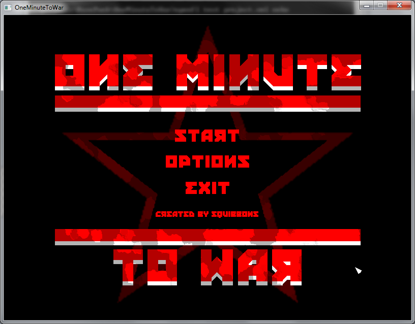 One Minute To War Title Screen