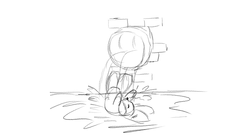 One-Way Pipe Sketch