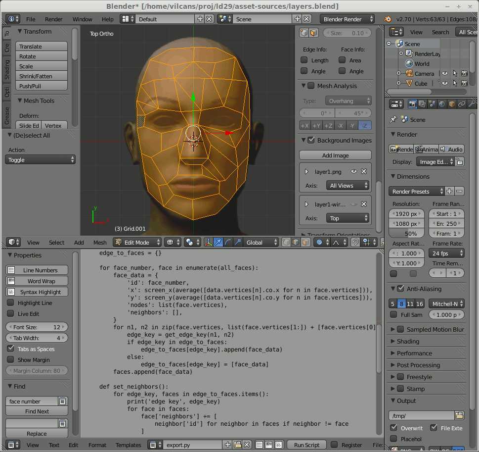 Editing 2D vertices in Blender
