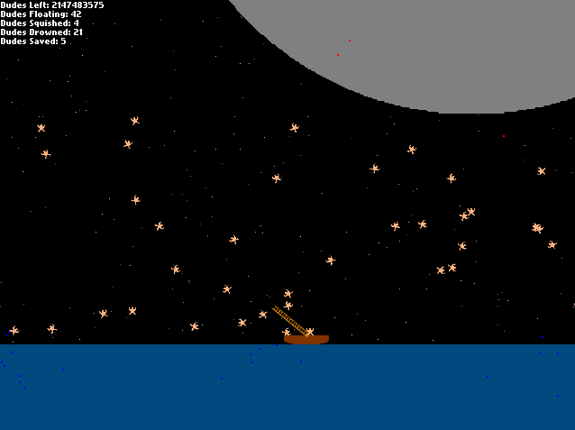 An example of Infinite Dudes mode of Dude Launch