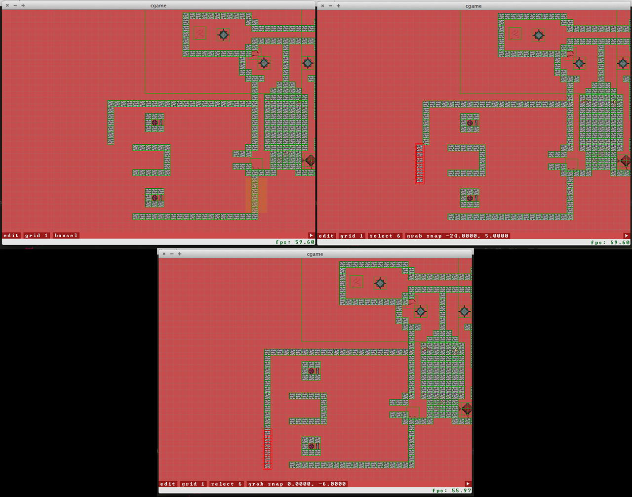 The editor's duplication and box select functions make allow quick creation of levels
