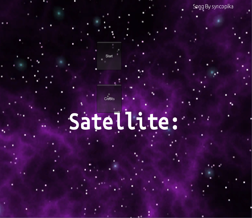 My games title screen