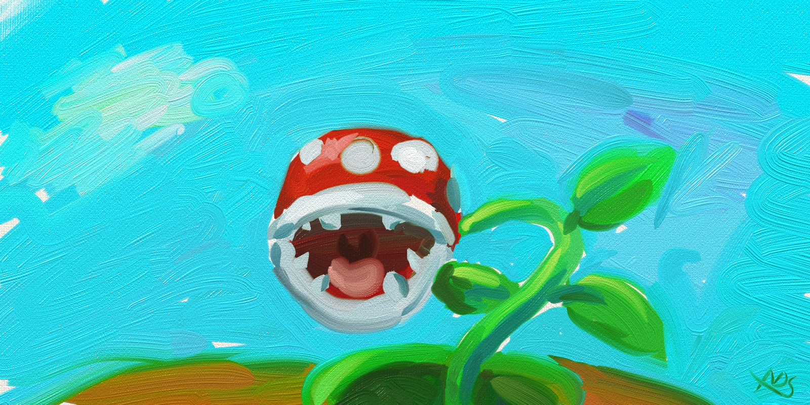 Quickly painted title screen