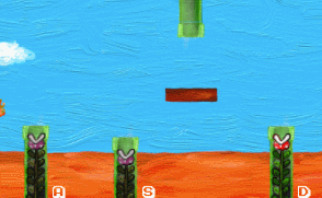 Marios moving through level