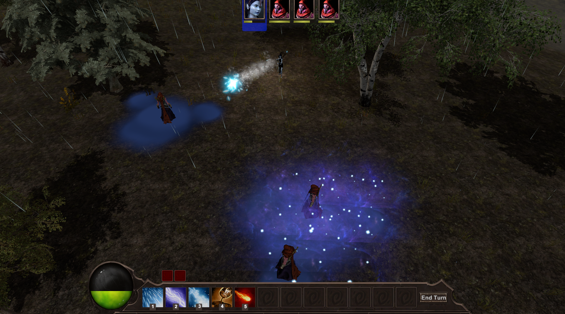 The game centers around combining weather effects like shooting ice to freeze a puddle of water and everything in it.